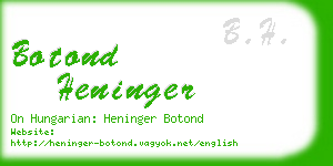 botond heninger business card